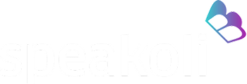 Speakoli white logo